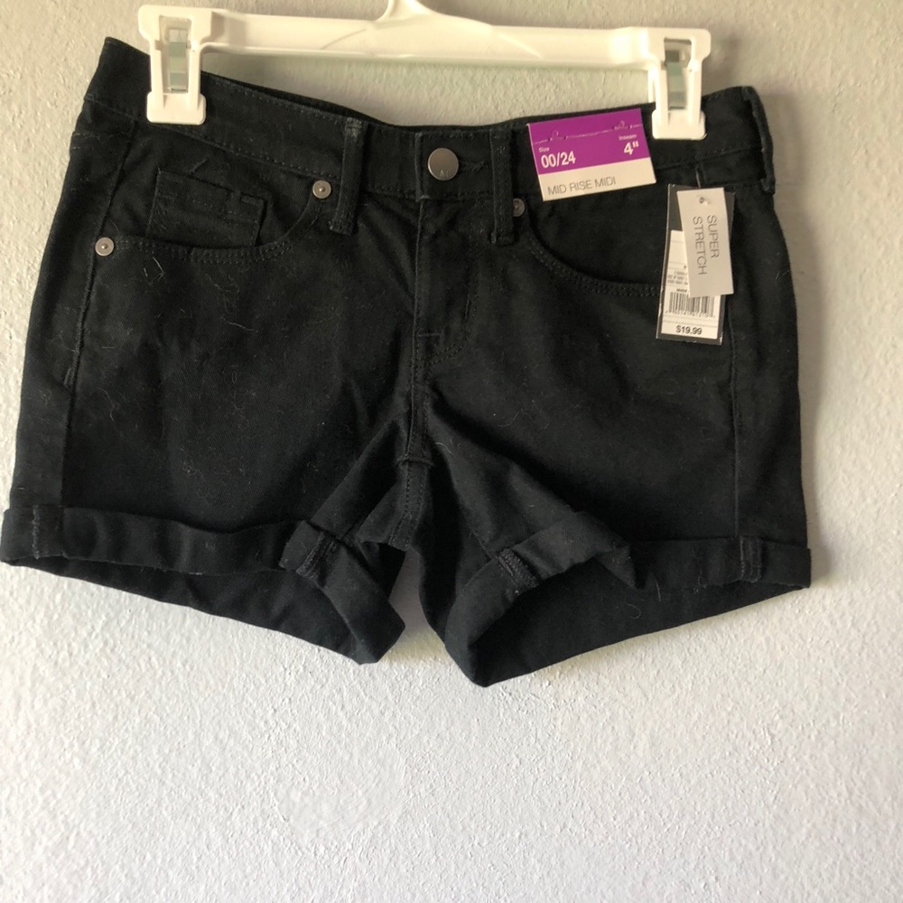 black shorts